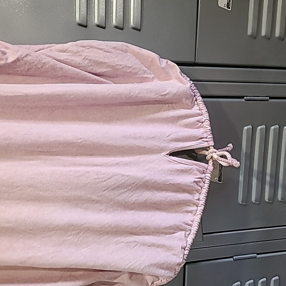 Arianna by Howard's Purple Knit and Linen Framed Pansy Flowers Top Size X-Large - Picture 7 of 10